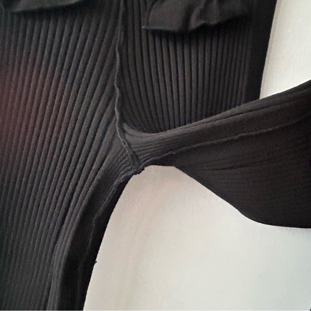Paco Rabanne Ribbed Knit Flared Trousers in black - Picture 16 of 16